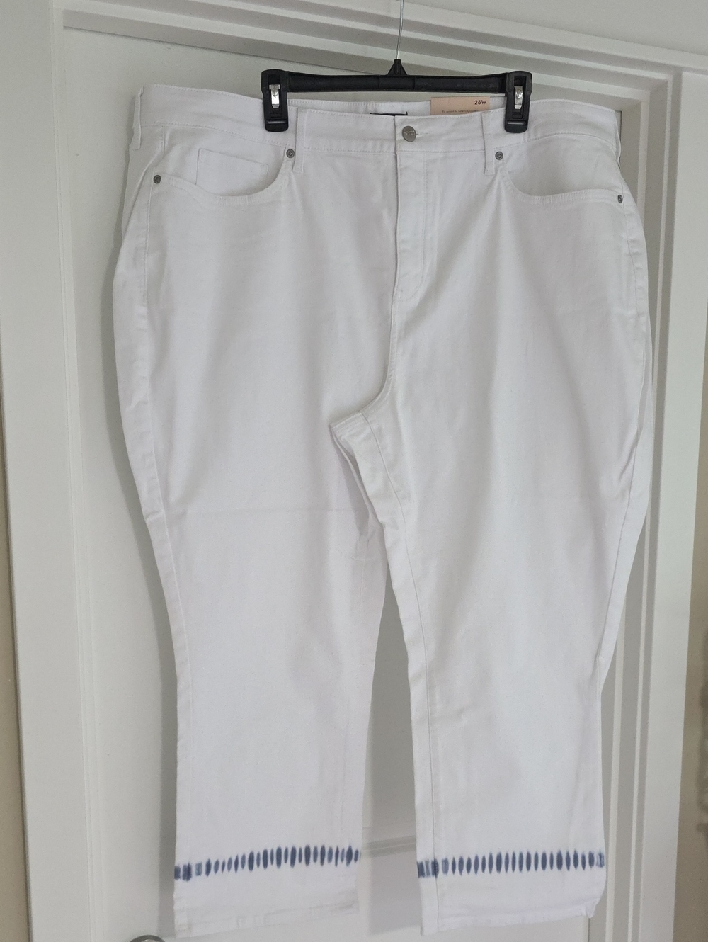 NWT NYDJ Marilyn Ankle Straight Leg Jeans Wave Tie Dye 26W